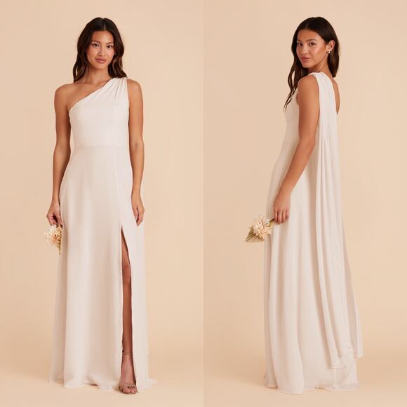 Birdy Grey Melissa Champagne Convertible Chiffon Dress - Picture 2 of 9